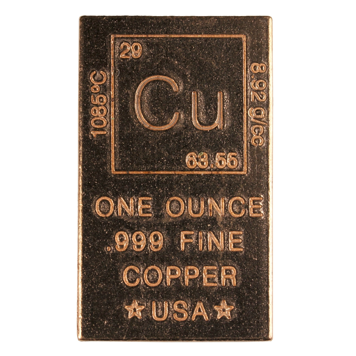 Elemental Bar 1oz .999 Fine Copper