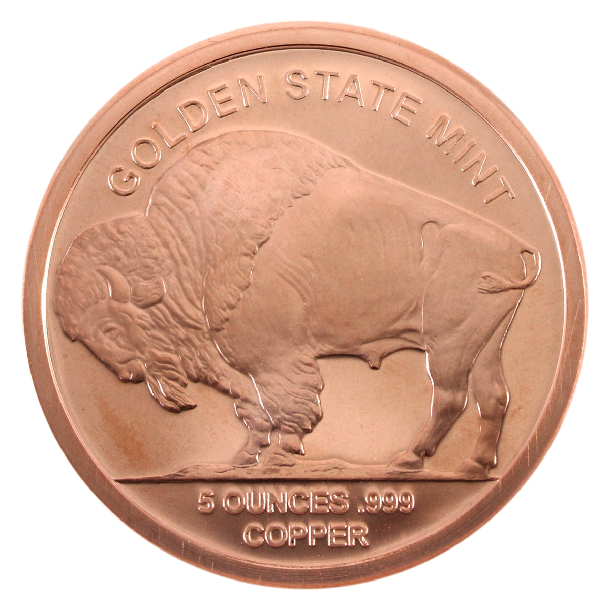 Buffalo Nickel 5oz. .999 Fine Copper