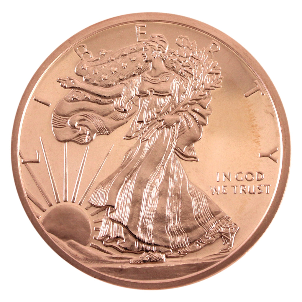 Walking Liberty 5oz. .999 Fine Copper