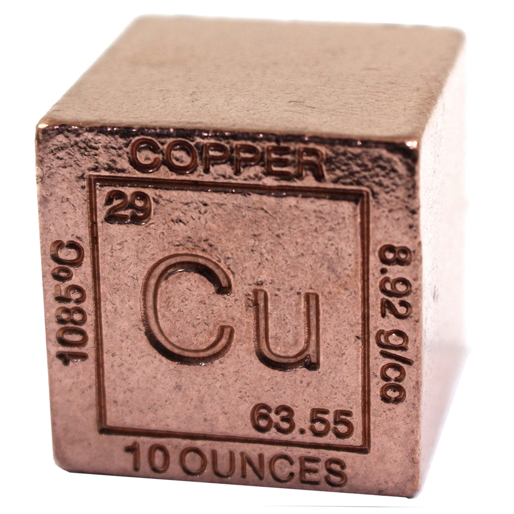 Elemental Cube 10oz .999 Fine Copper