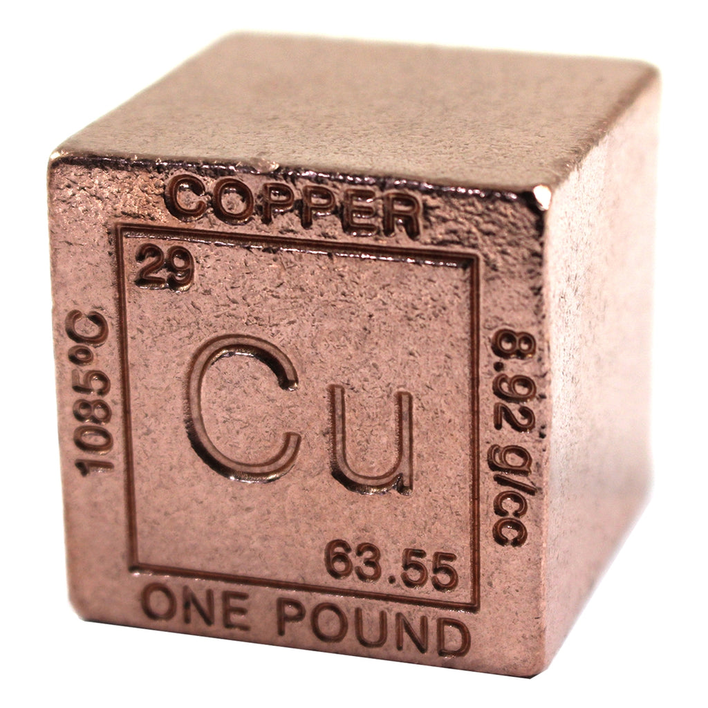 Elemental Cube 1 Pound .999 Fine Copper