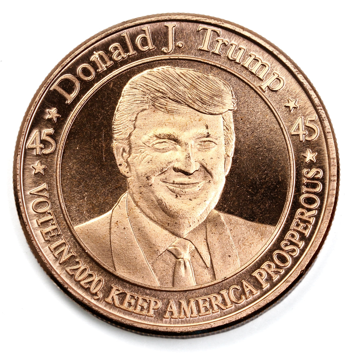 Donald Trump 2020 Vote: Keep America Prosperous 1oz. .999 Fine Copper