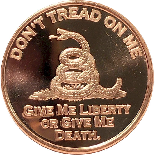 Don't Tread On Me 1oz. .999 Fine Copper