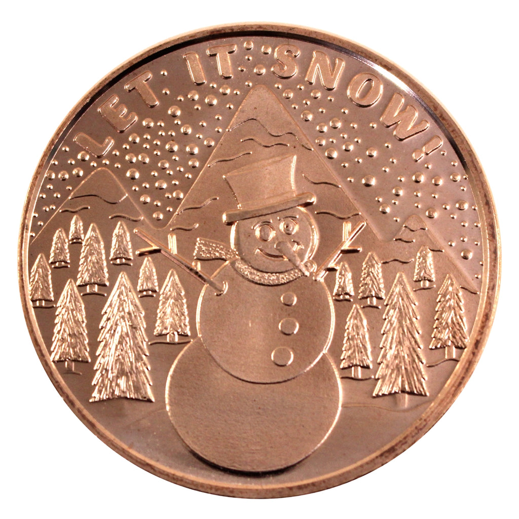 Let It Snow 1oz. .999 Fine Copper