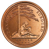 Beaver Bullion 1oz Copper Round Reproduction of 1760 Canada Subdued Medal