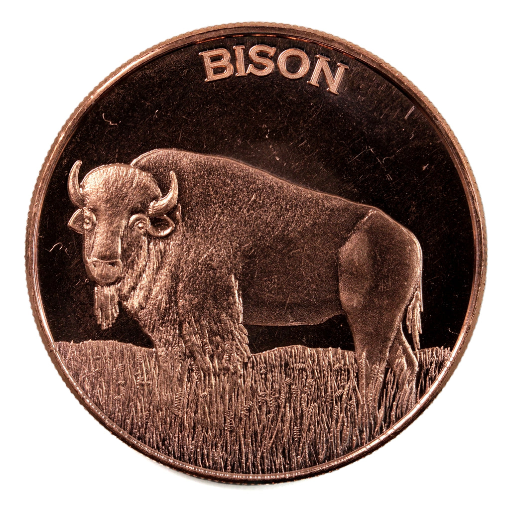 Bison 1oz. .999 Fine Copper