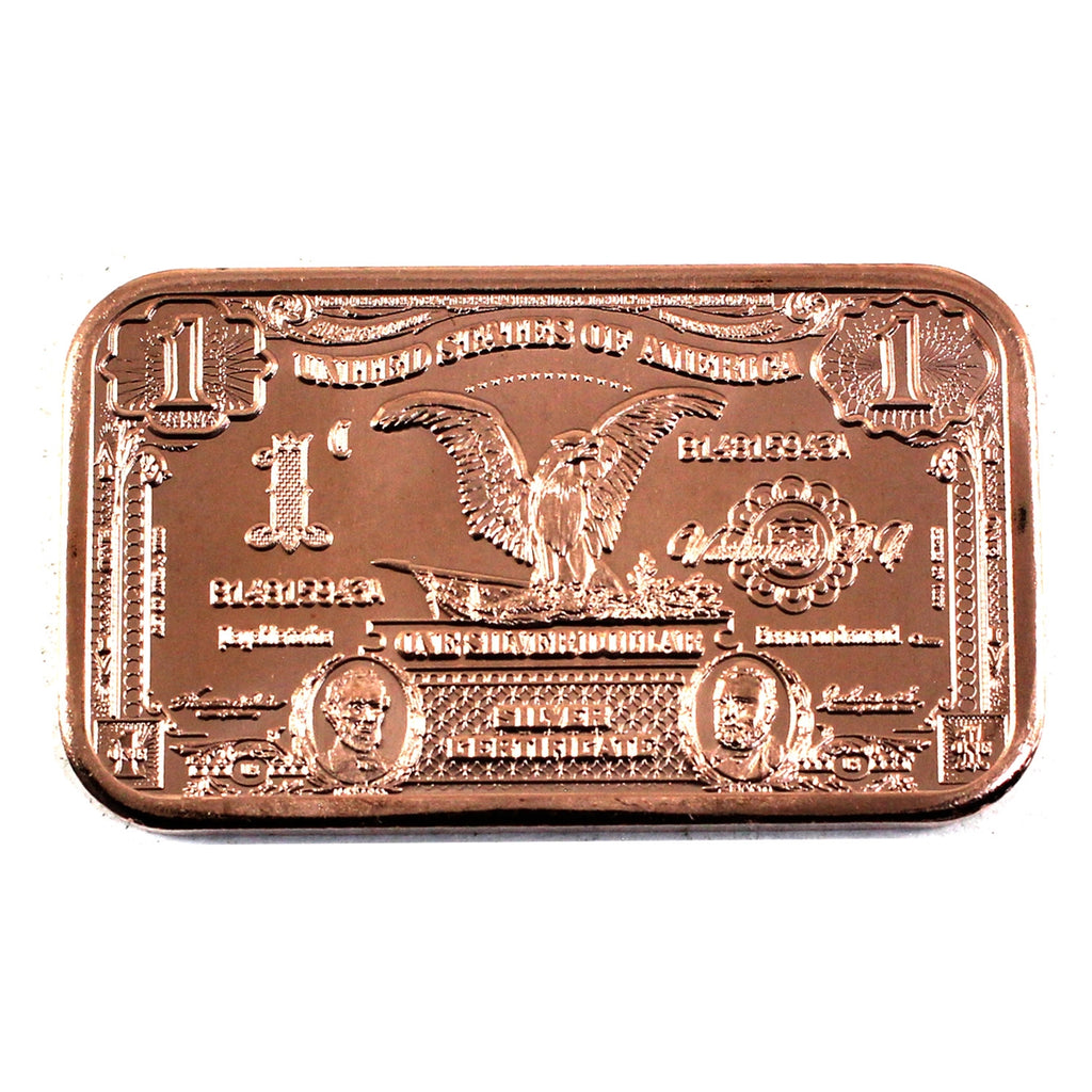 $1 Black Eagle Bar 1oz. .999 Fine Copper