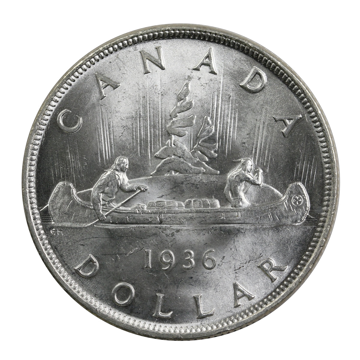 1936 Canada Dollar Choice Brilliant Uncirculated (MS-64) $