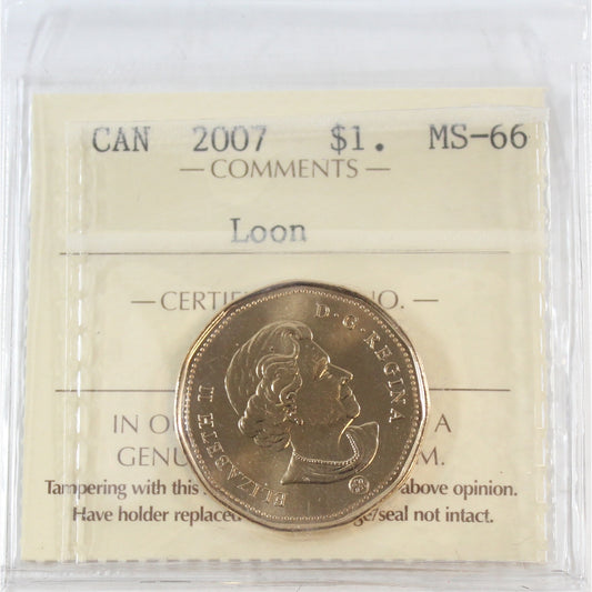 2007 Canada Loon Dollar ICCS Certified MS-66