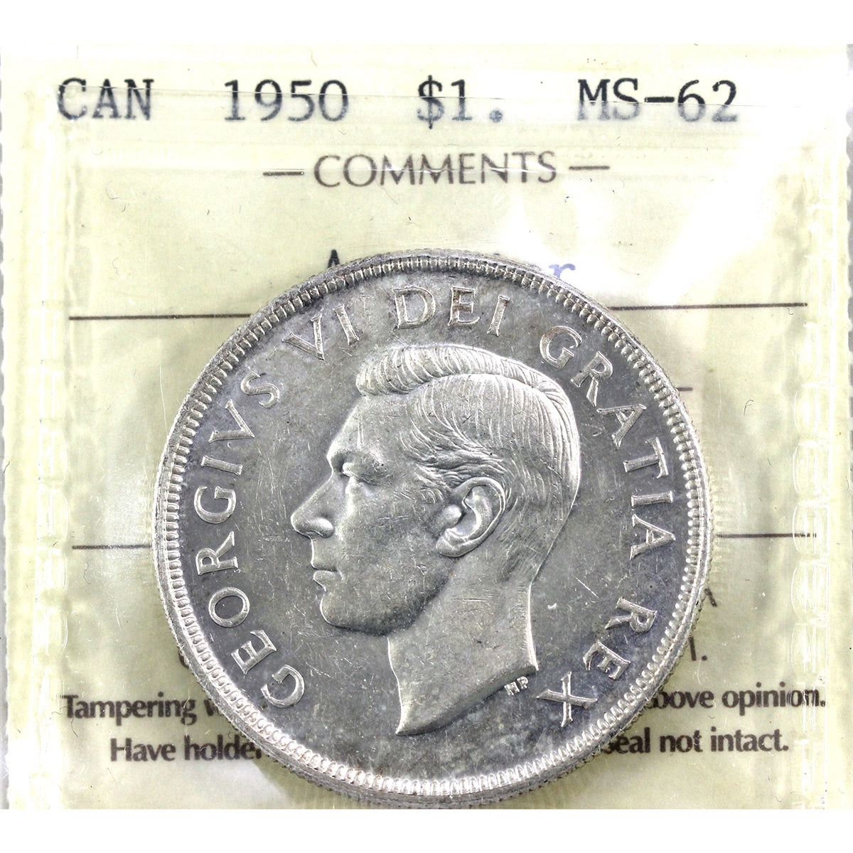 1950 Arnprior Canada Dollar ICCS Certified MS-62