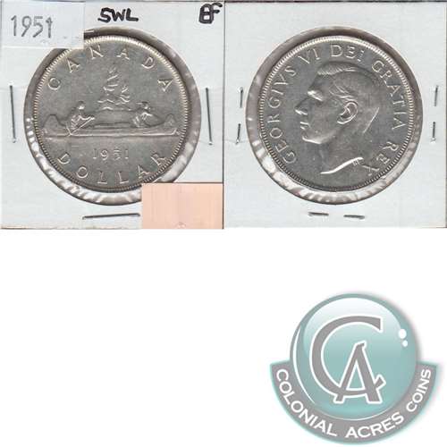 1951 SWL Canada Dollar Extra Fine (EF-40)