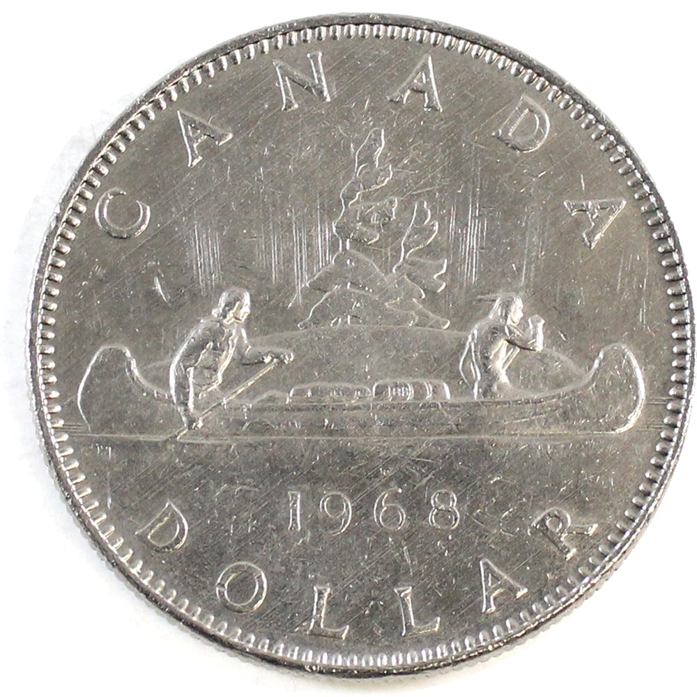 1968 No Island Canada Nickel Dollar AU-UNC (AU-55)