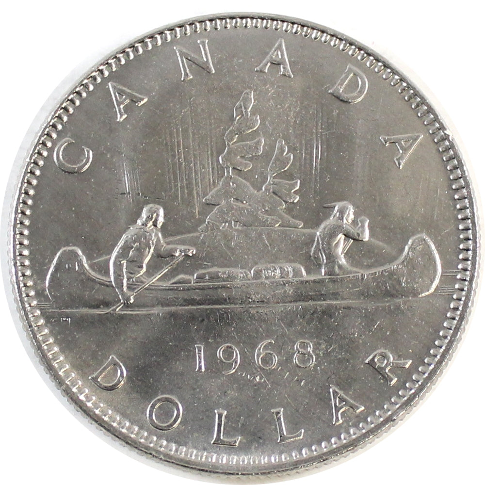 1968 No Island Canada Nickel Dollar Brilliant Uncirculated (MS-63)