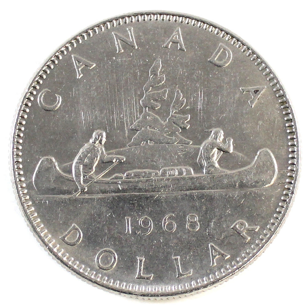 1968 No Island Canada Nickel Dollar Circulated