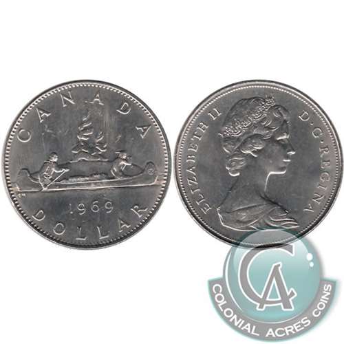 1969 Canada Nickel Dollar Choice Brilliant Uncirculated (MS-64)