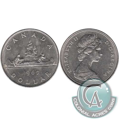 1969 Canada Nickel Dollar Uncirculated (MS-60)