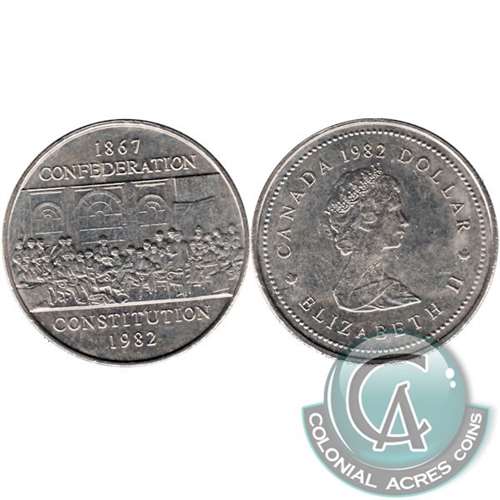 1982 Constitution Canada Nickel Dollar Circulated