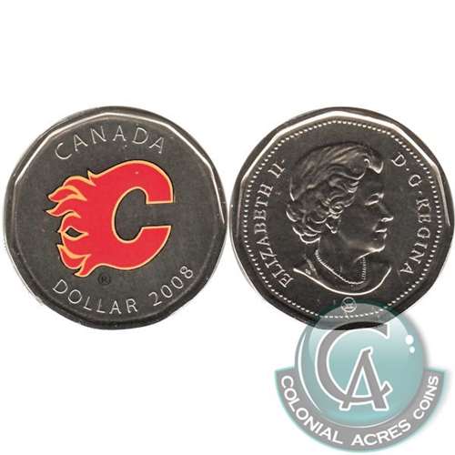 2008 Canada Calgary Flames Dollar Proof Like (from Puck) $