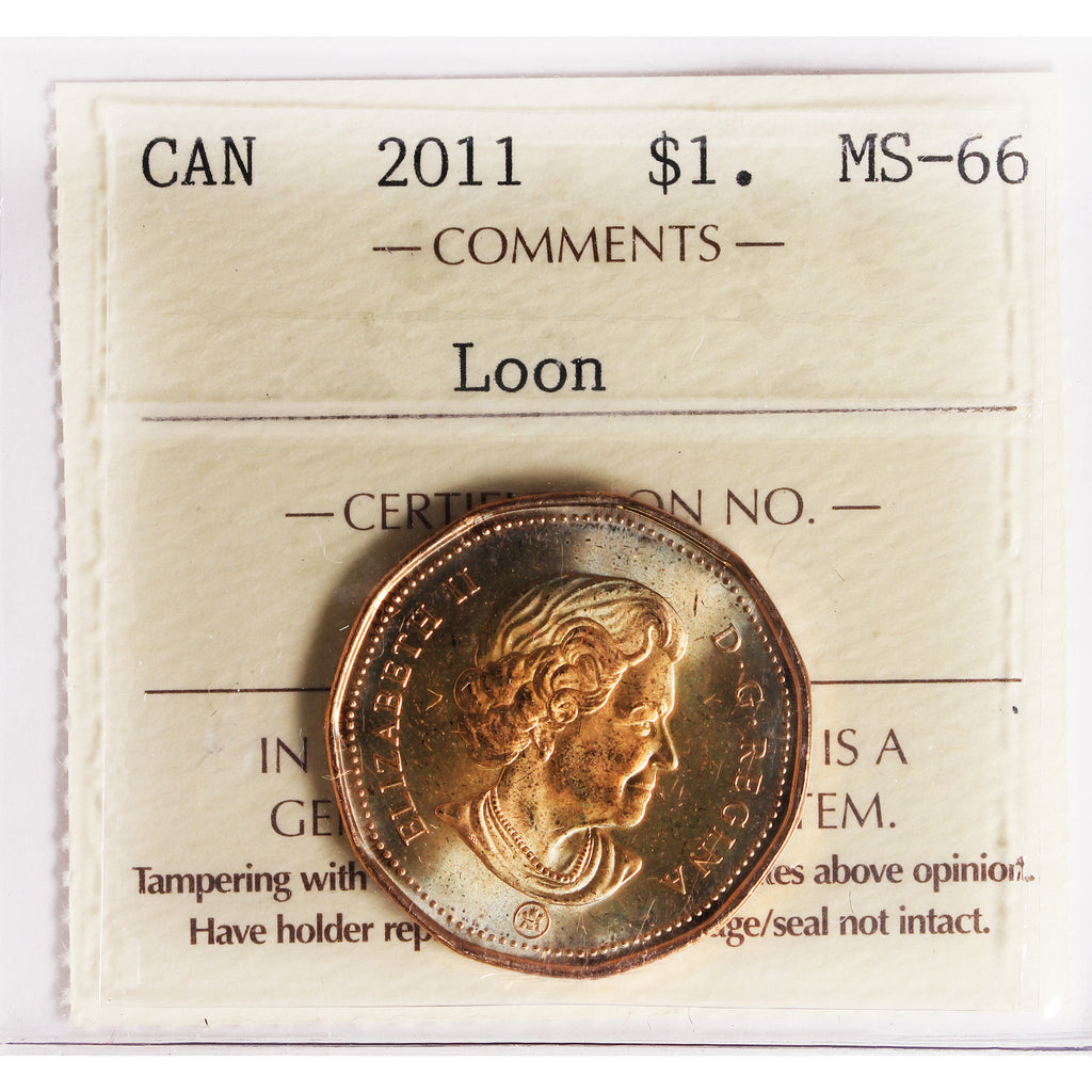 2011 Canada Loon Dollar ICCS Certified MS-66