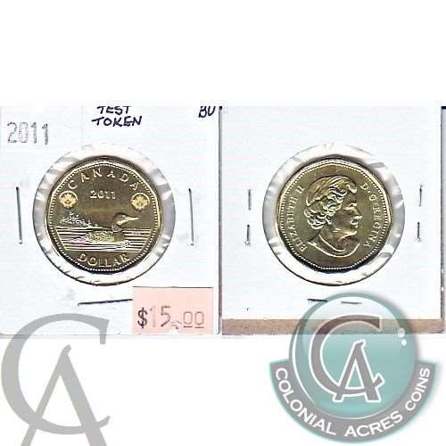 2011 Canada Test Token Loon Dollar Brilliant Uncirculated (MS-63)