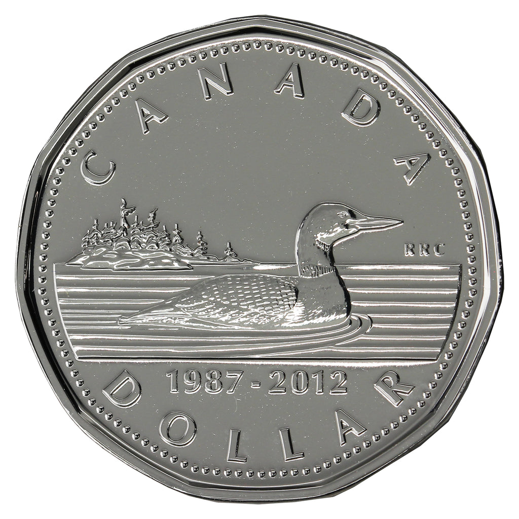 2012 Canada Silver Plated Loon Dollar Proof Like (from RCM Card)