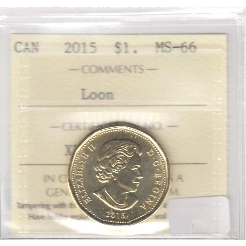 2015 Canada Loon Dollar ICCS Certified MS-66