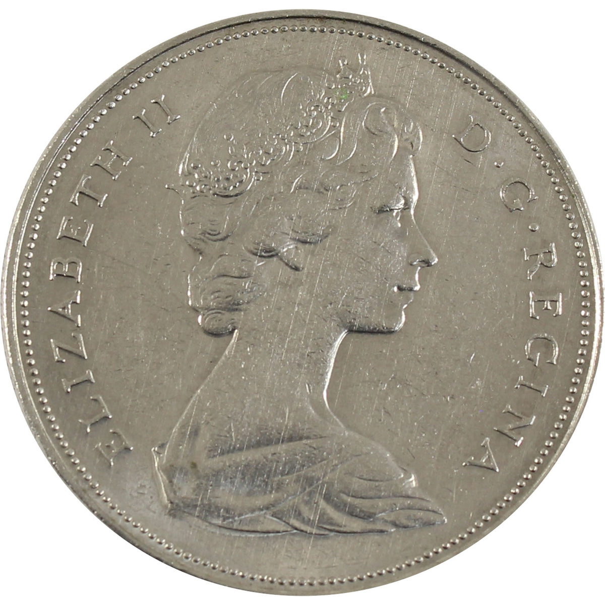 1968 No Island Canada Nickel Dollar AU (AU-50)