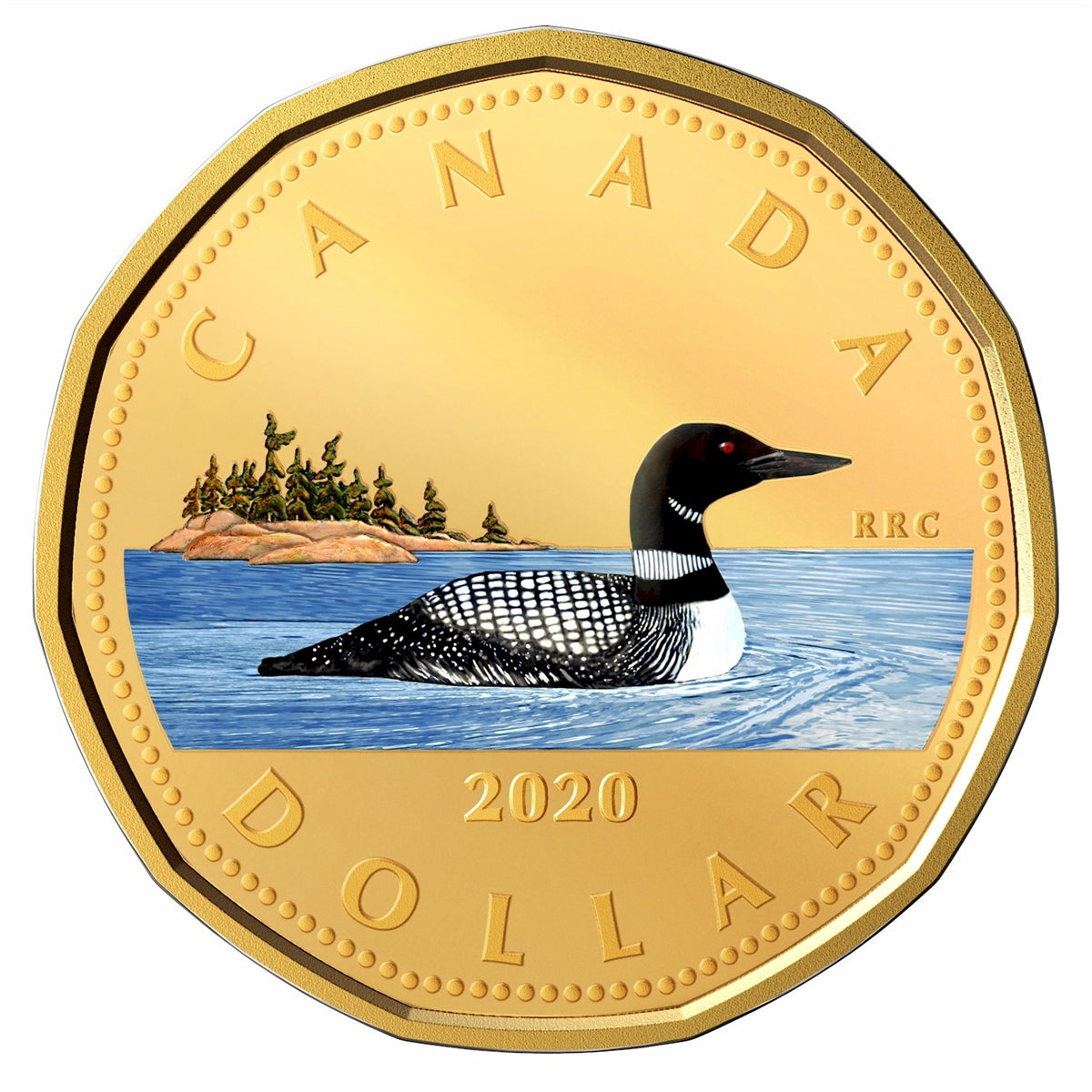 2020 Coloured Canada $1 Loon Silver Proof (No Tax)