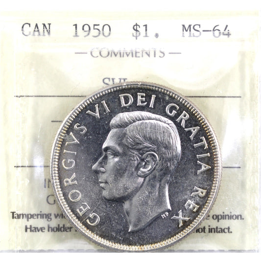 1950 SWL Canada Dollar ICCS Certified MS-64