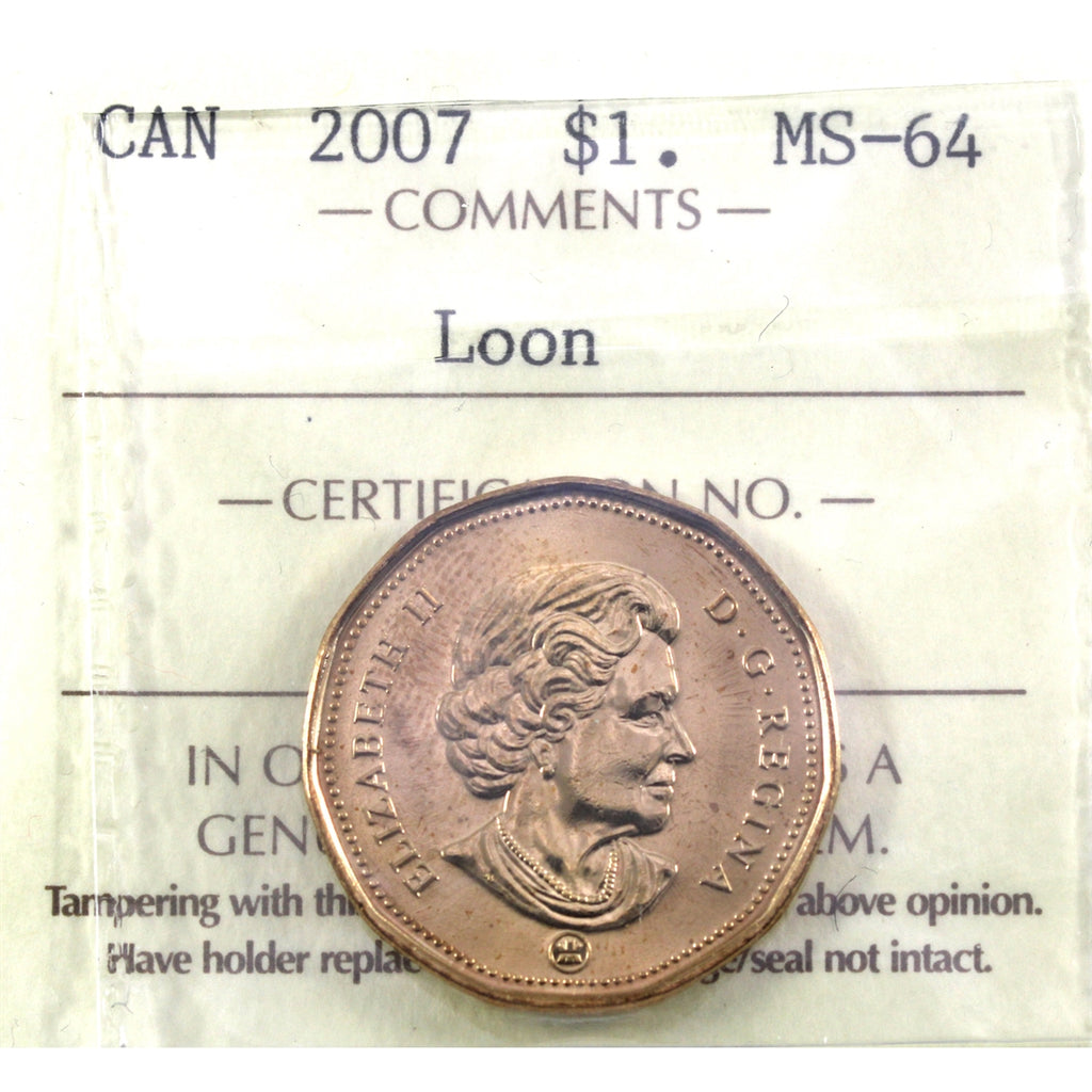 2007 Canada Loon Dollar ICCS Certtified MS-64