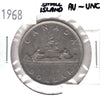 1968 Small Island Canada Nickel Dollar AU-UNC (AU-55)