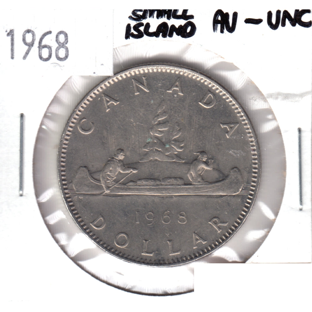 1968 Small Island Canada Nickel Dollar AU-UNC (AU-55)