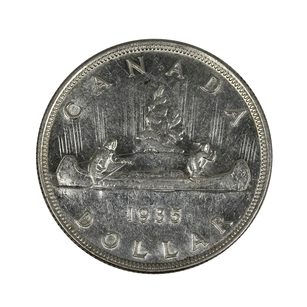 1935 2x XXV Canada Dollar EF-AU (EF-45) $