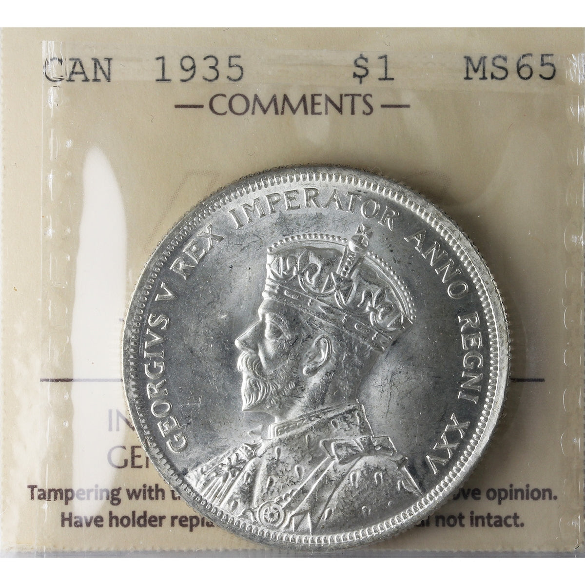 1935 Canada Dollar ICCS Certified MS-65 (XSI 136)