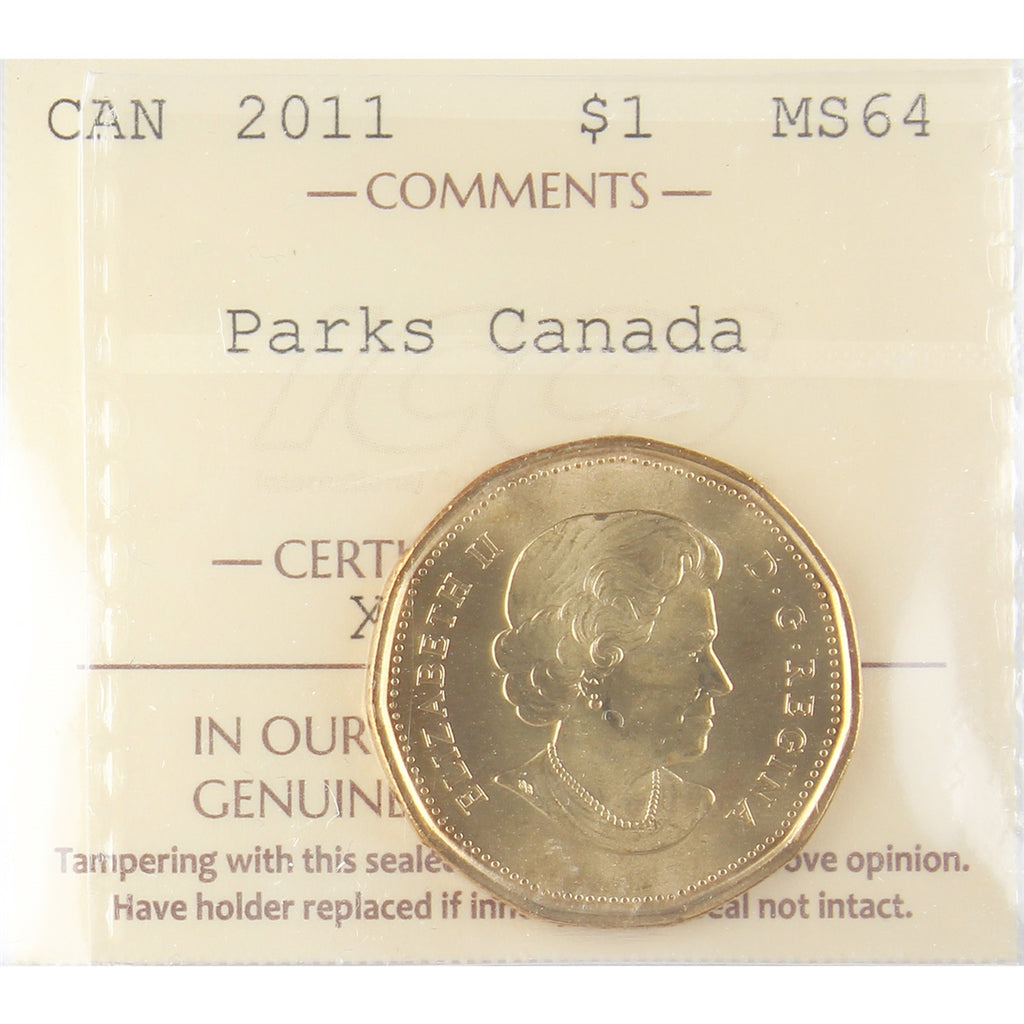 2011 Parks Canada Dollar ICCS Certified MS-64