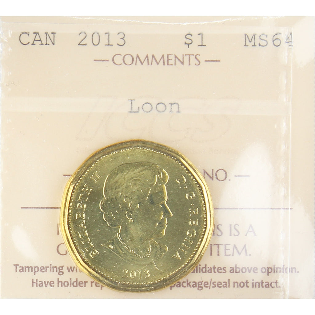 2013 Canada Loon Dollar ICCS Certified MS-64