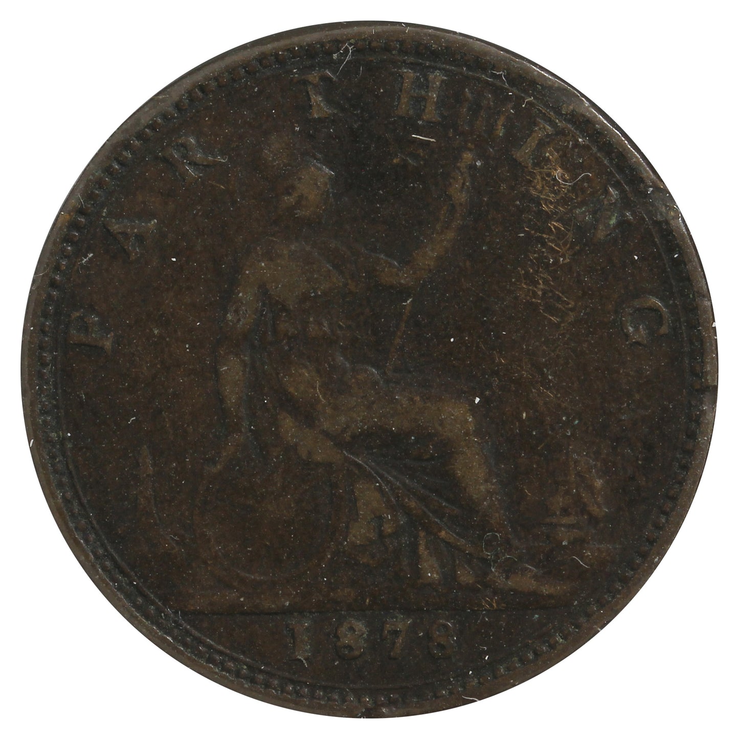 Great Britain 1878 Farthing VF-EF (VF-30) Impaired