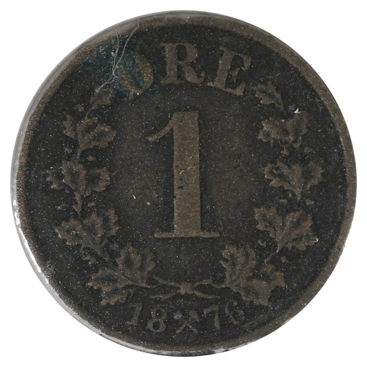 Norway 1876 1 Ore Very Fine (VF-20)