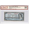 BC-39bA 1954 Canada $5 B-R, Replacement, *N/S, BCS Cert VF-30 (Stains)