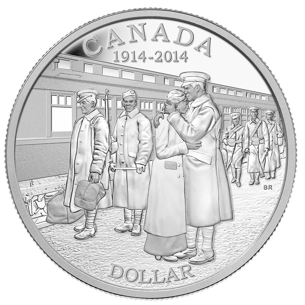 2014 Canada 100th Anniversary of WWI Silver Dollar Proof Set