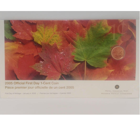 2005 Canada 1-Cent First Day Cover.