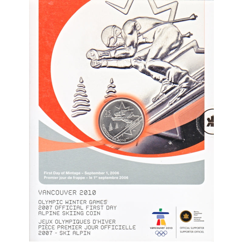 2007 Canada 25-cent Alpine Skiing Olympic First Day Cover