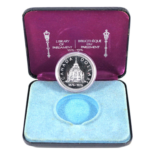 1976 Canada VIP Cased Silver Dollar: Library of Parliament (Issues)