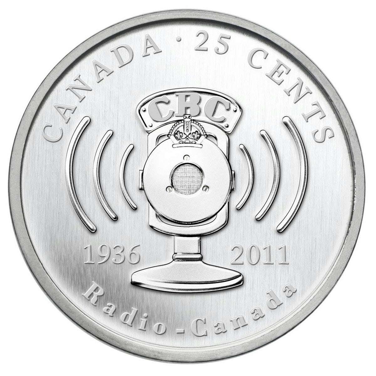 2011 Canada 25-cent - 75th Anniversary of CBC/Radio Canada