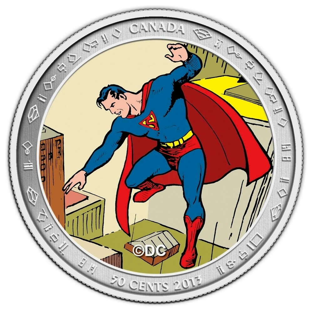 2013 Canada 50-cent Superman: Then and Now Lenticular Coin & Stamp Set