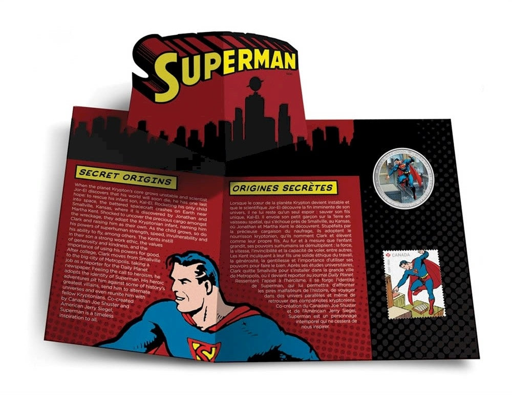 2013 Canada 50-cent Superman: Then and Now Lenticular Coin & Stamp Set