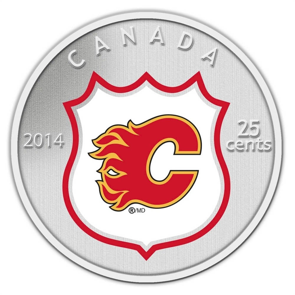 2014 Canada 25-cent Calgary Flames Pop-Up Jersey Coin & Stamp Set