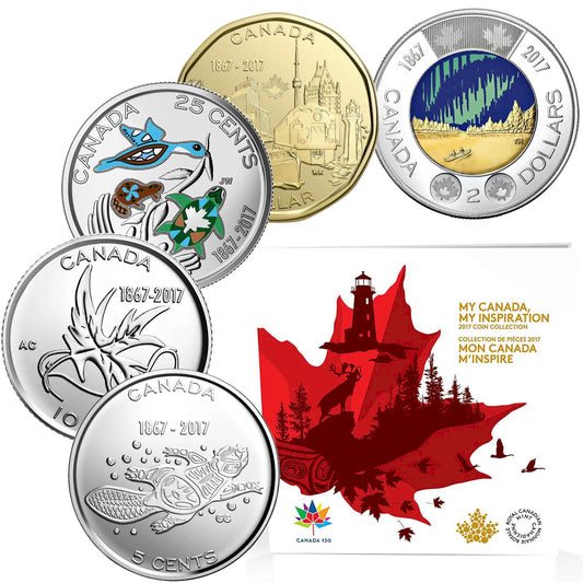 2017 5-coin My Canada, My Inspiration Collector Card with Scarce Glow in the Dark $2 Dance