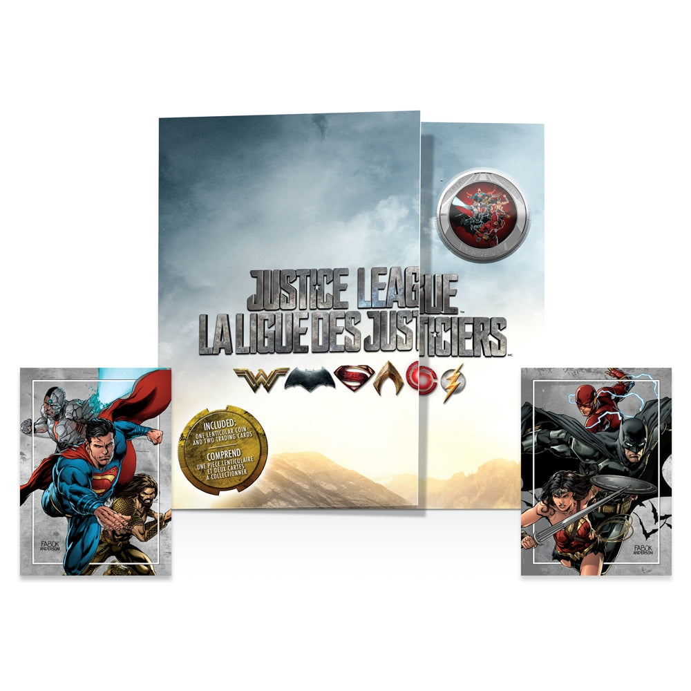 2018 Canada 25-cent Lenticular The Justice League 3D Coin with Trading Cards