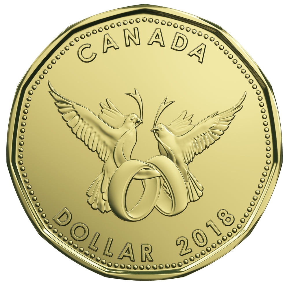 2018 Canada Wedding Gift set with Special Loon Dollar